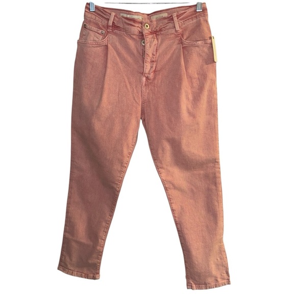 Pilcro Letterpress Anthropologie Mid Rise Blush  Acid Wash Jeans Sz 28 NWT - Picture 4 of 12